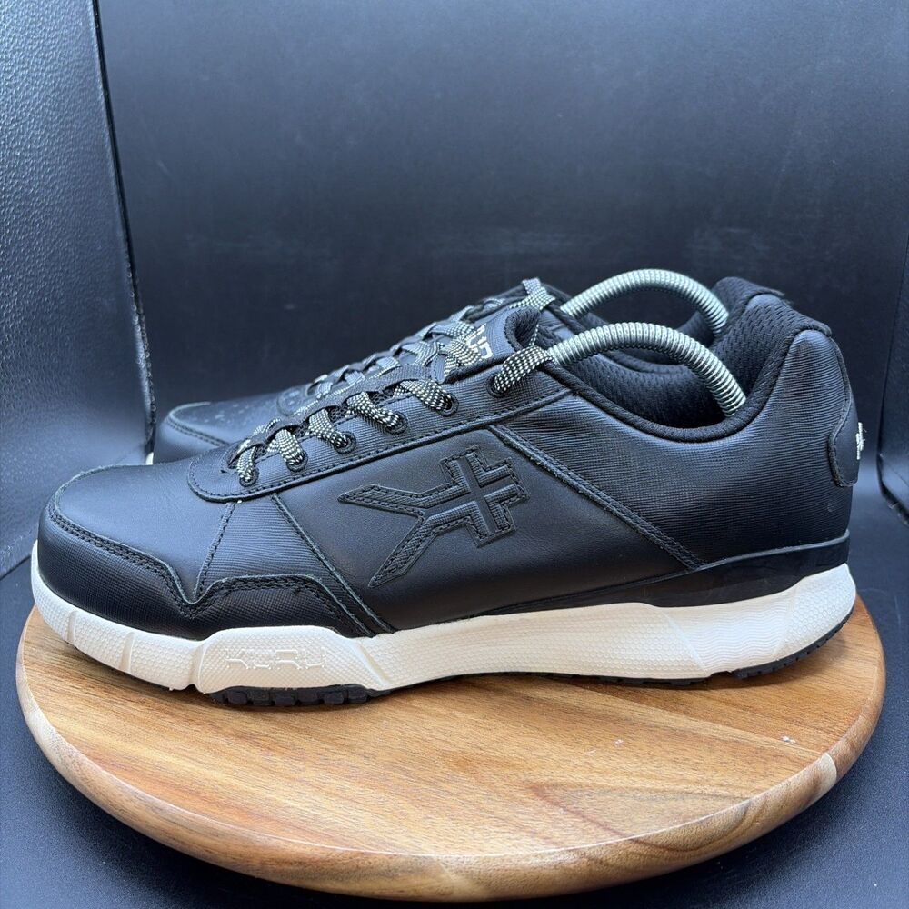 Kuru Quantum Women's Size 12 Comfort Walking Shoes Black Leather Sneakers
